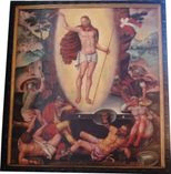 Den sejrende Kristus – Billede fra kirkens gamle altertavle